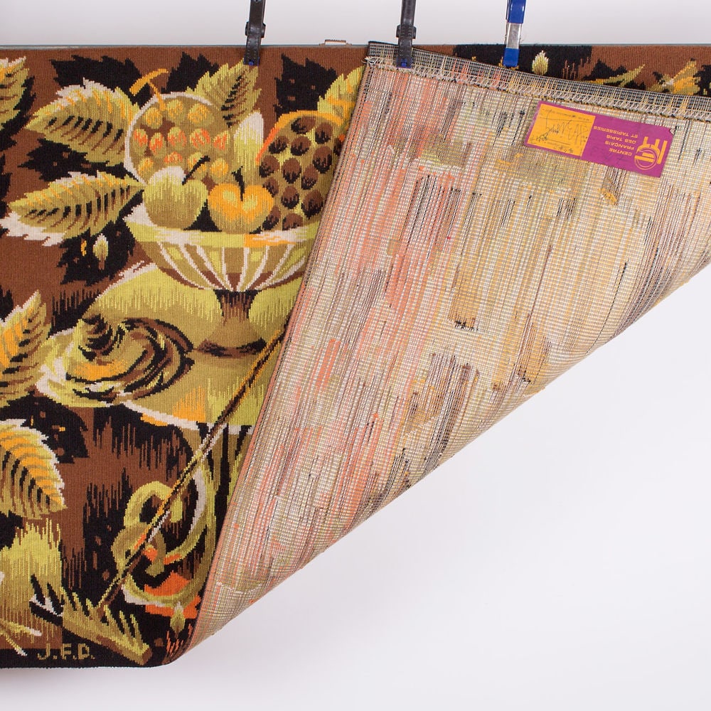 Jean Claude Bissery mid century Autumn wool tapestry on a jacquard metier - 4