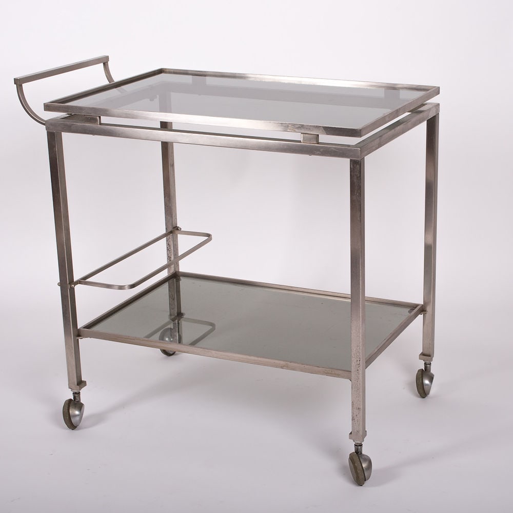 Guy Lefevre Rolling Bar Cart French mid century Maison Jansen (1 of 4)