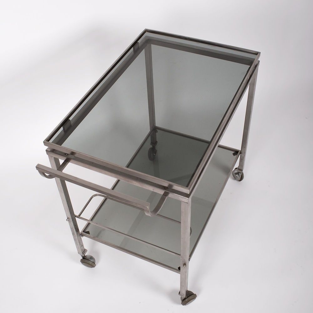 Guy Lefevre Rolling Bar Cart French mid century Maison Jansen - 3