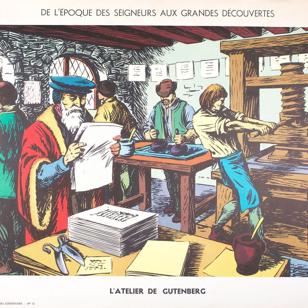 Vintage History French School Poster, Sudel , plate 11 and 15 double si - 2