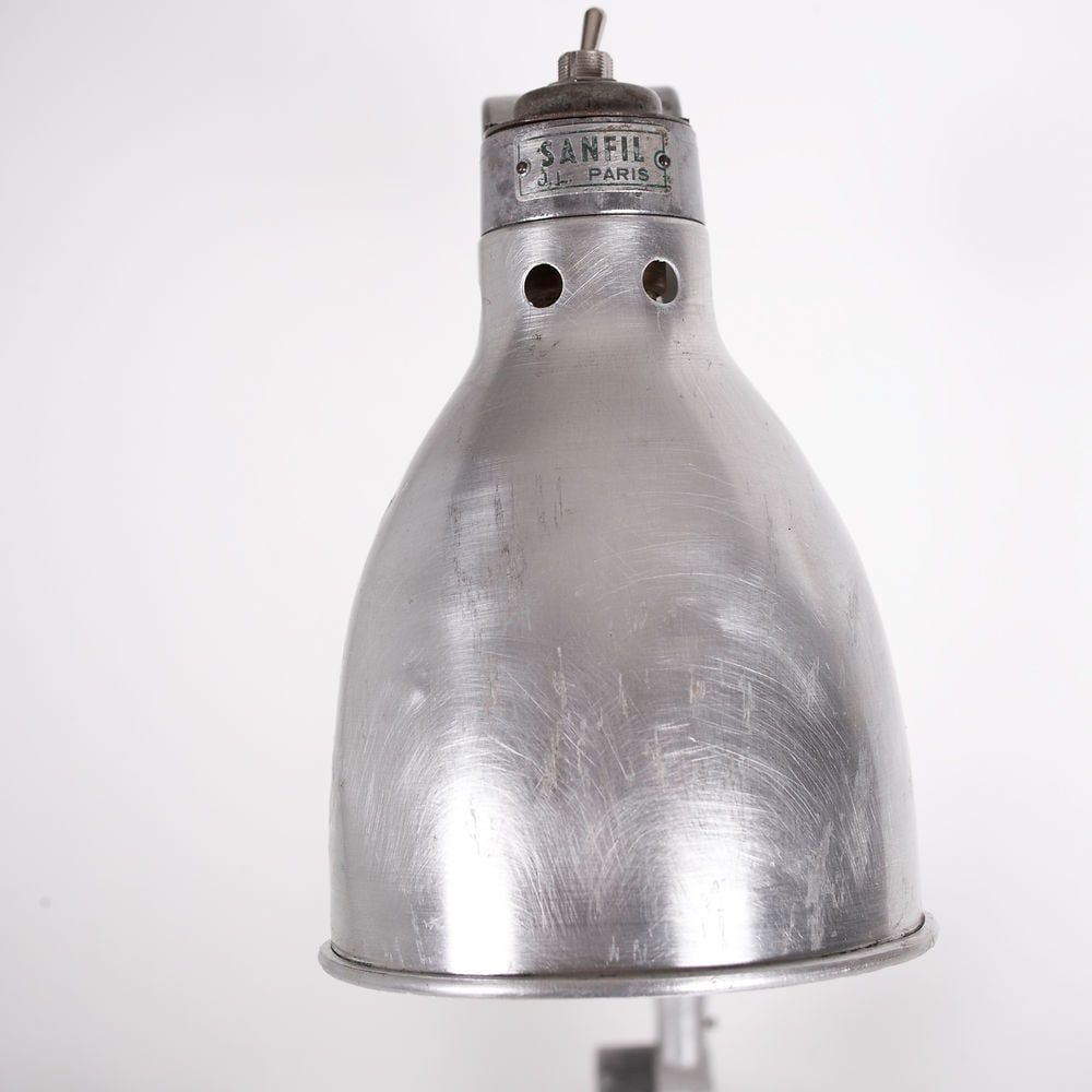 SANFIL FRENCH INDUSTRIAL MODERNIST TASK LAMP Original socket 1950 - 5