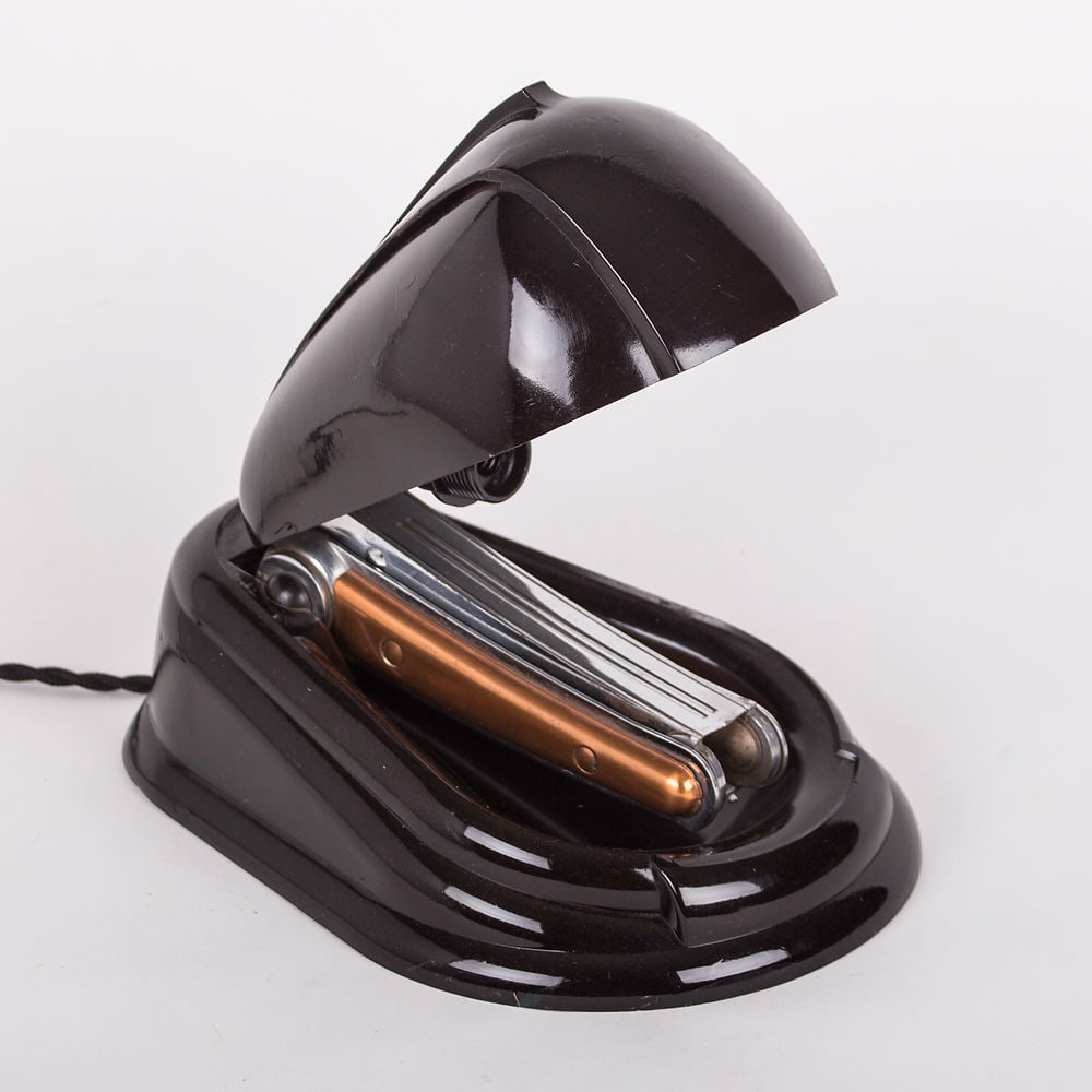 FRENCH MODERNIST DESK LAMP JUMO LUCIDUS BLOC BOLIDE Black color - 4