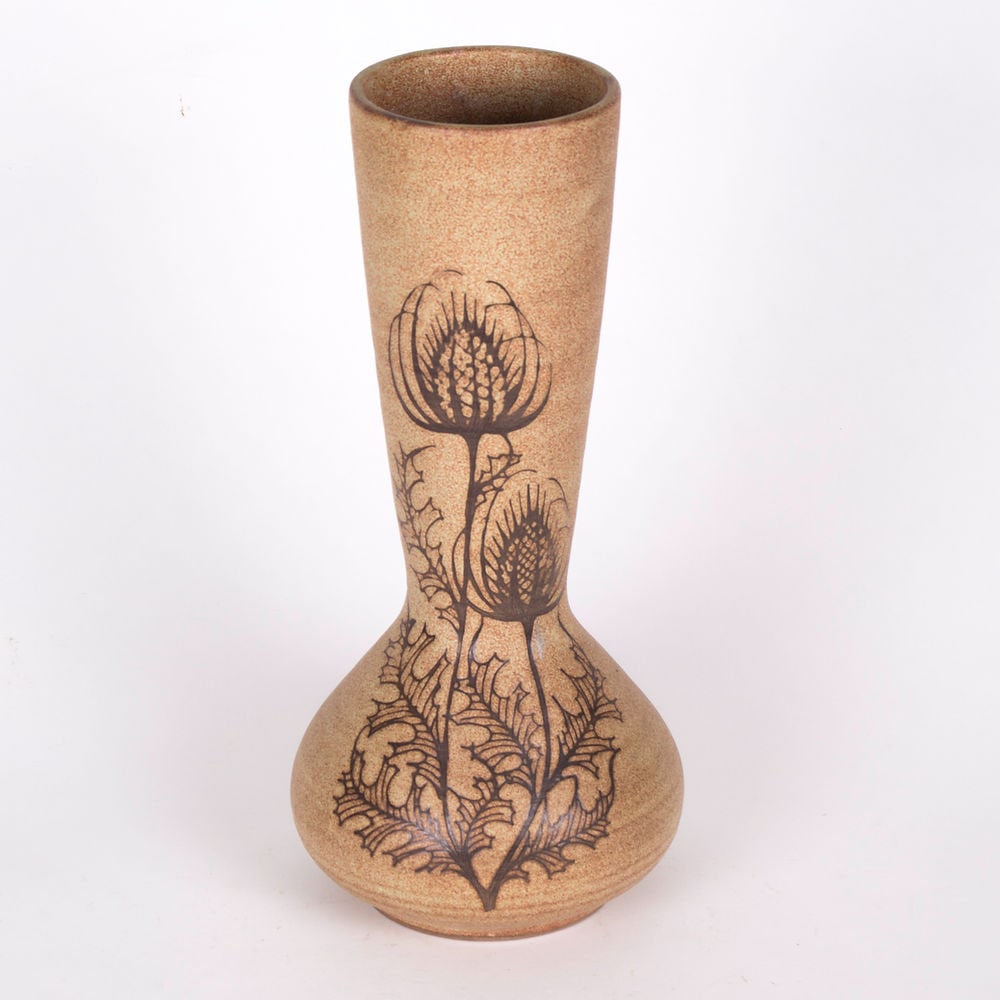 Mid-Century French Pottery Ceramic VALLAURIS KOSTANDA Table Lam: Interesting large mid-century pottery from France Fonck and Jean Mateo for Vallauris circa 1960s . Their pottery is distinguished by a great technical inventiveness. This lamp is part ceramic pottery 