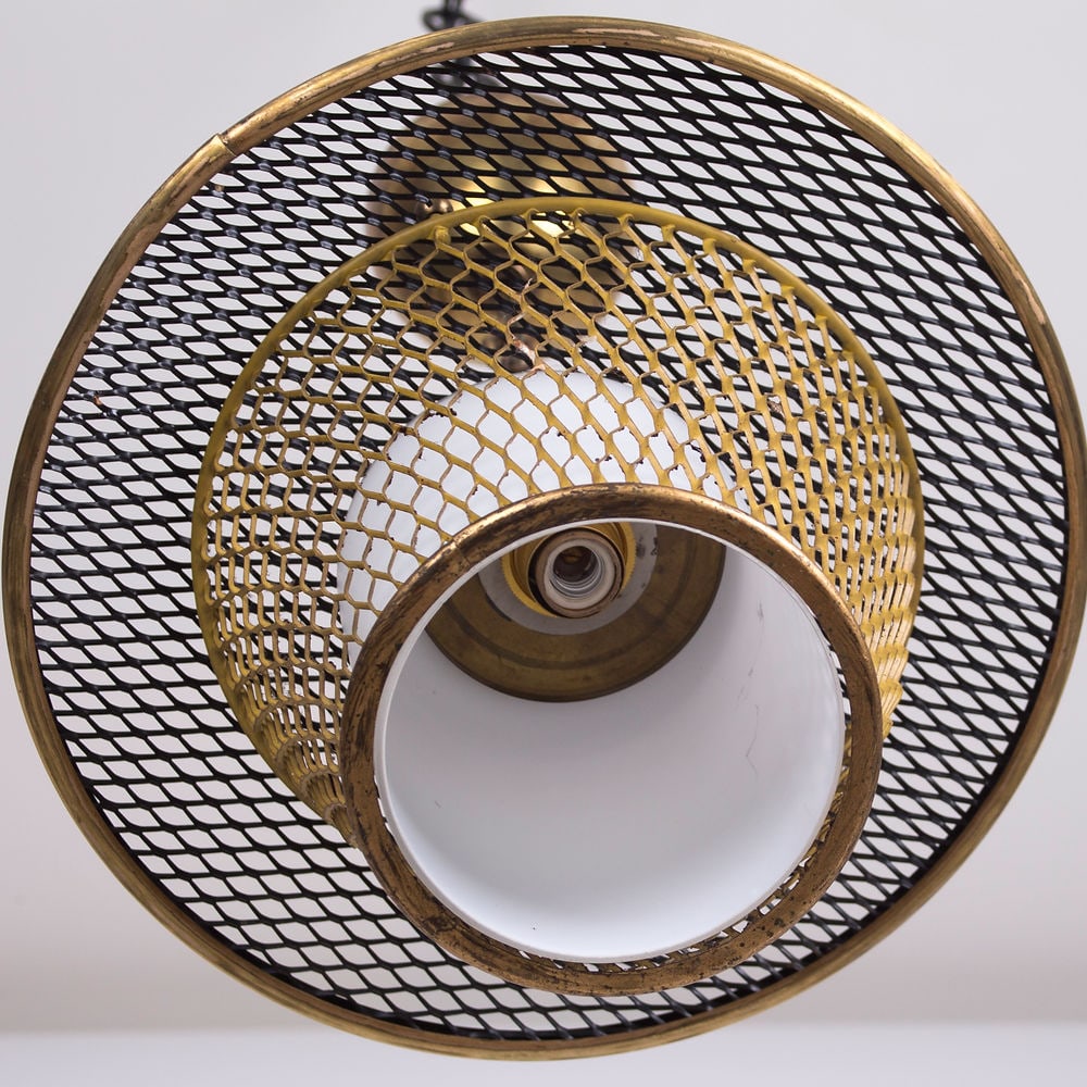 FRENCH modernist lantern pendant Mathieu Mategot - 2