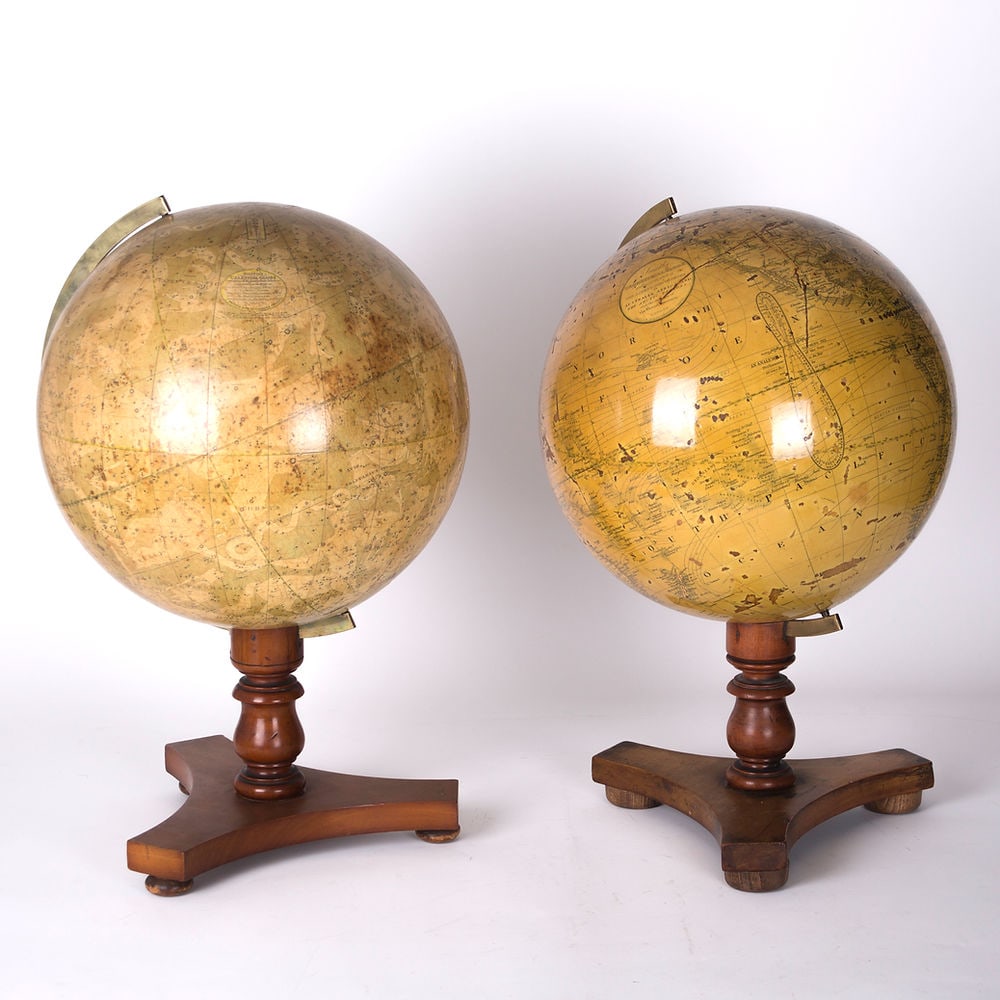 Smith & Son pair "12 of terrestrial and celestial globe 1860 - 10