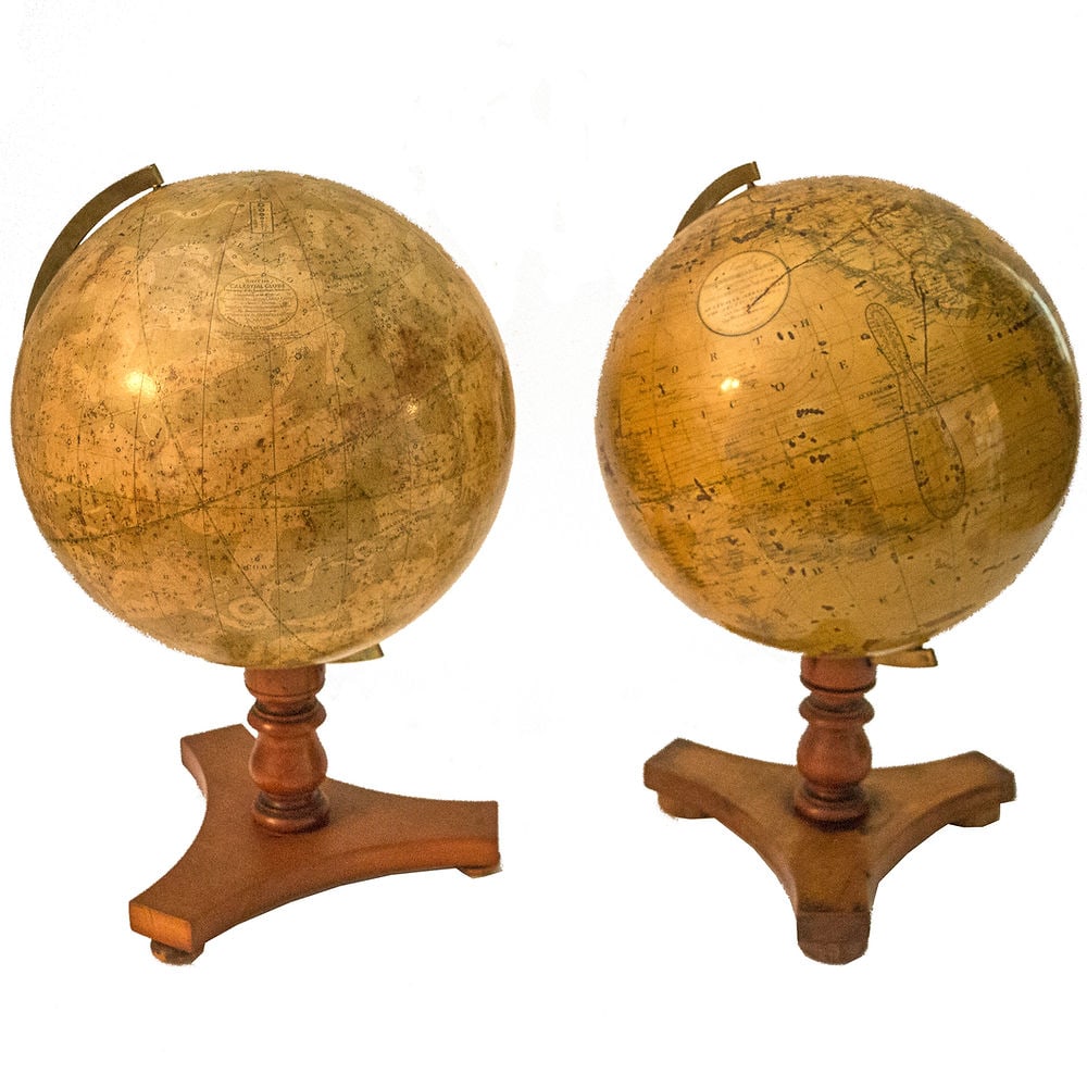 Smith & Son pair "12 of terrestrial and celestial globe 1860 - 2