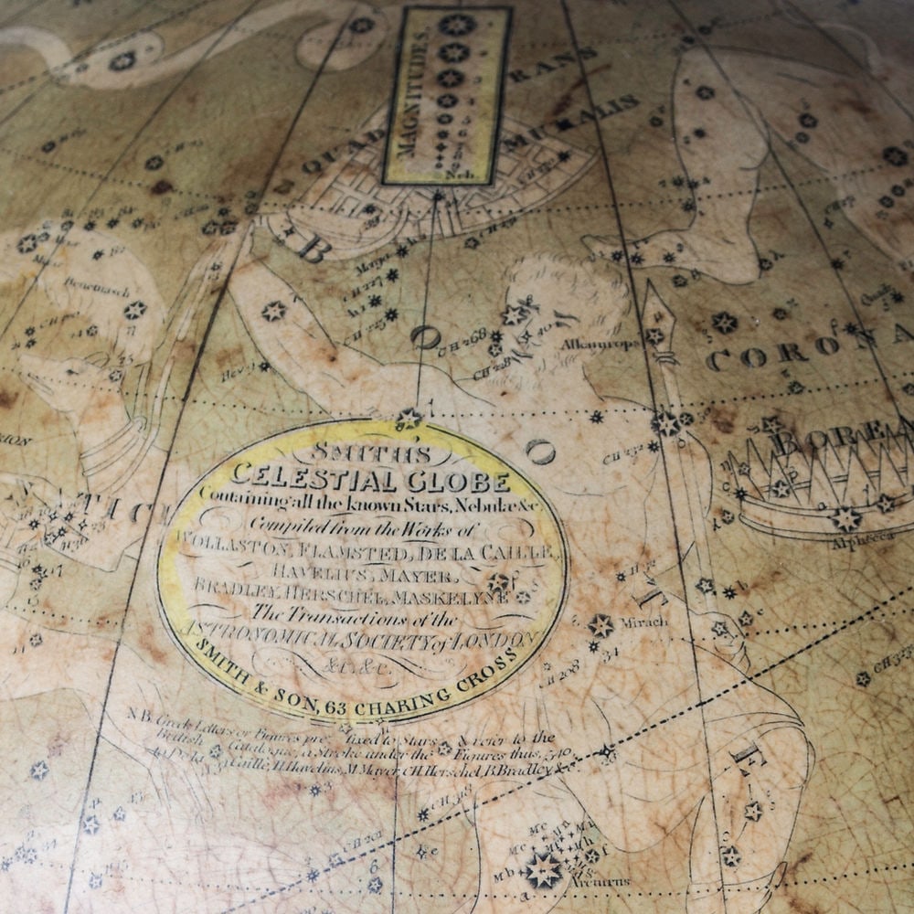 Smith & Son pair "12 of terrestrial and celestial globe 1860 - 7