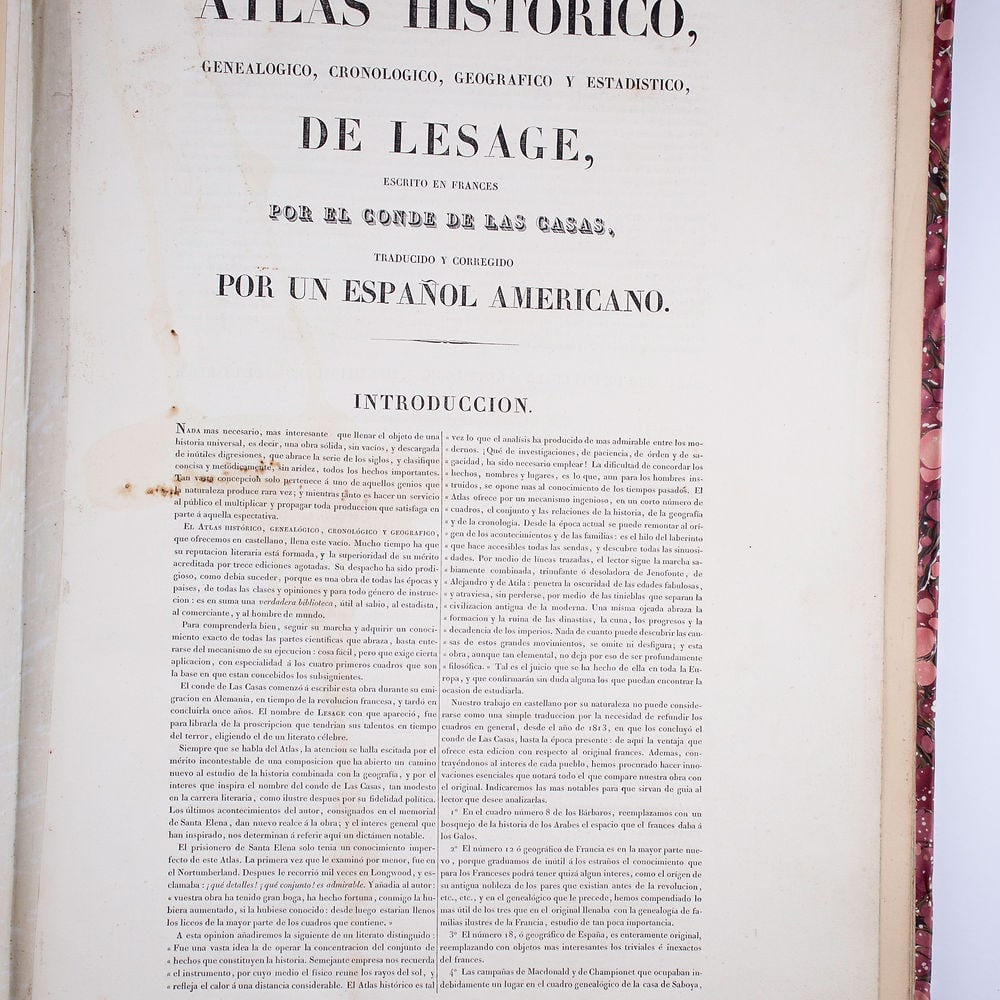 1826 A. le Sage Spanish edition Atlas Historique, Généalogique, Chronologique - 7