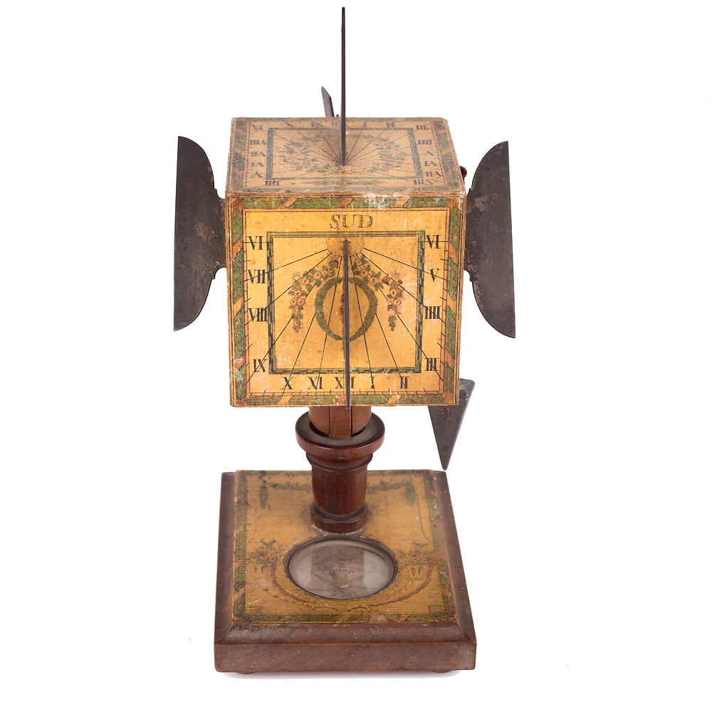 BERINGER CUBIC SUNDIAL polyhedral 18TH . - 2