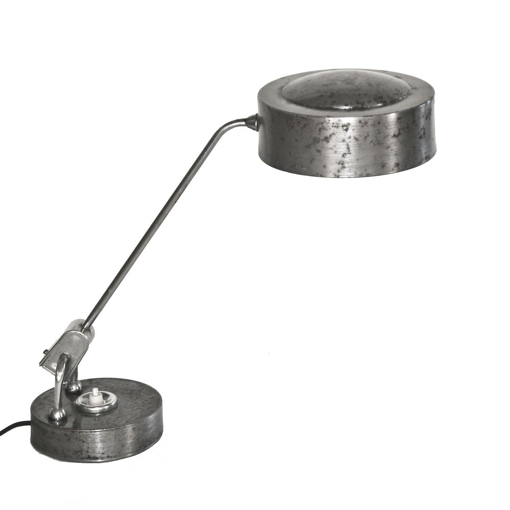 FRENCH MODERNIST JUMO DESK LAMP mid century large reflector: The lamp Jumo first introduced as task lamp for industrial office use became videly use in France from the 1940's until the 1970's, there are more than 45 models .Created at Bagnolet France the name i