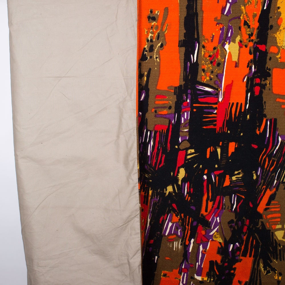 Fumeron tapestry clair bois wool fabric Robert Four signed - 6