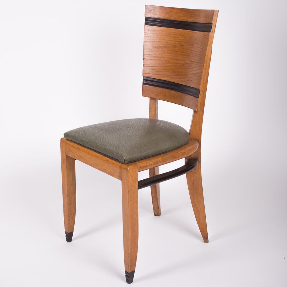 French modernist set of six chairs in the style of Maxime Old (1 of 4)