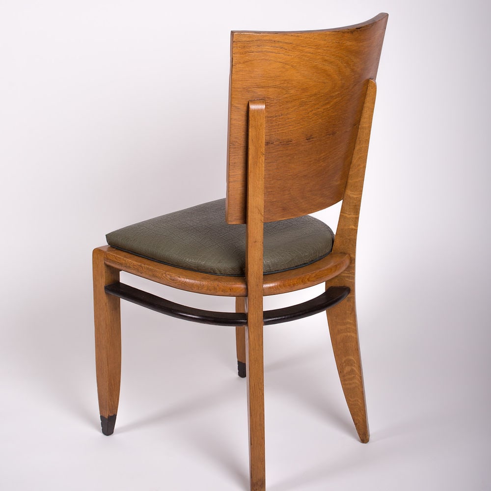 French modernist set of six chairs in the style of Maxime Old - 2