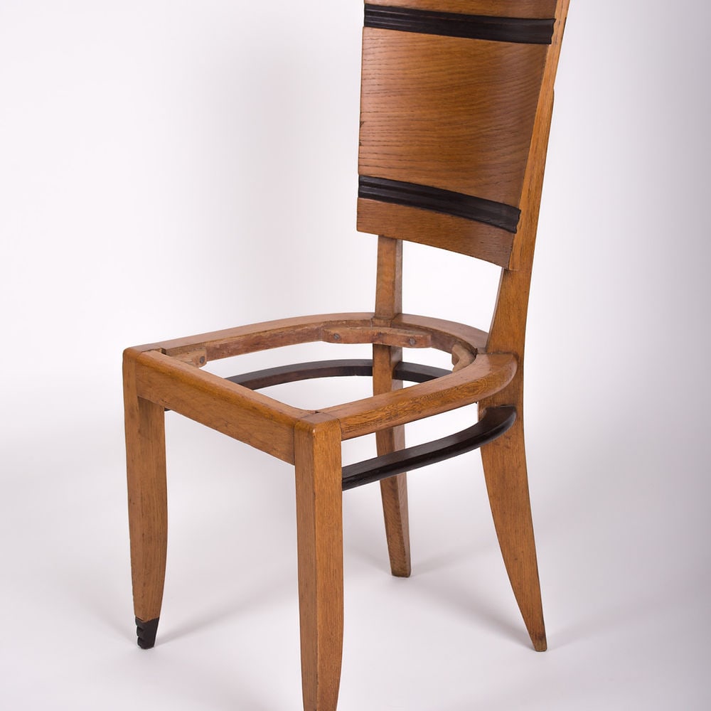 French modernist set of six chairs in the style of Maxime Old - 3