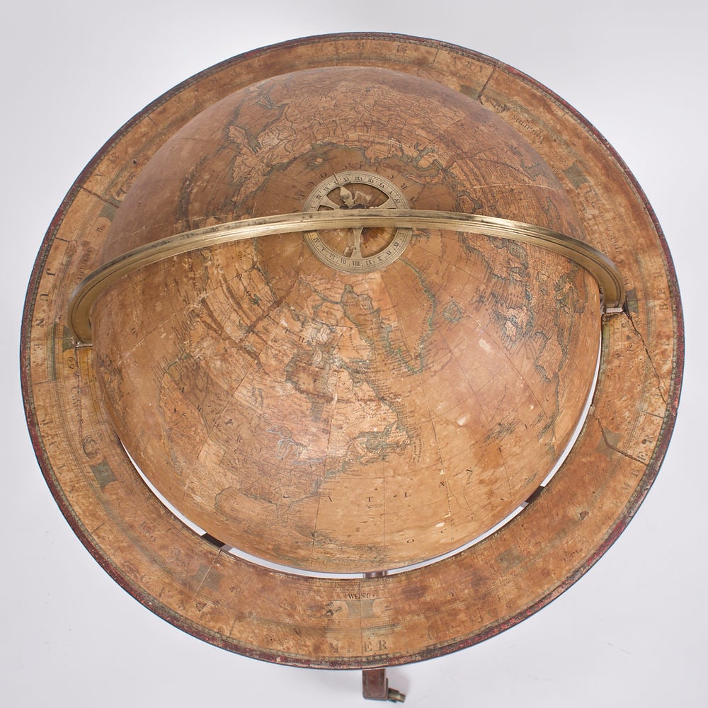 18-inch W & T M Bardin terrestrial globe on stand, English, 1843 - 3