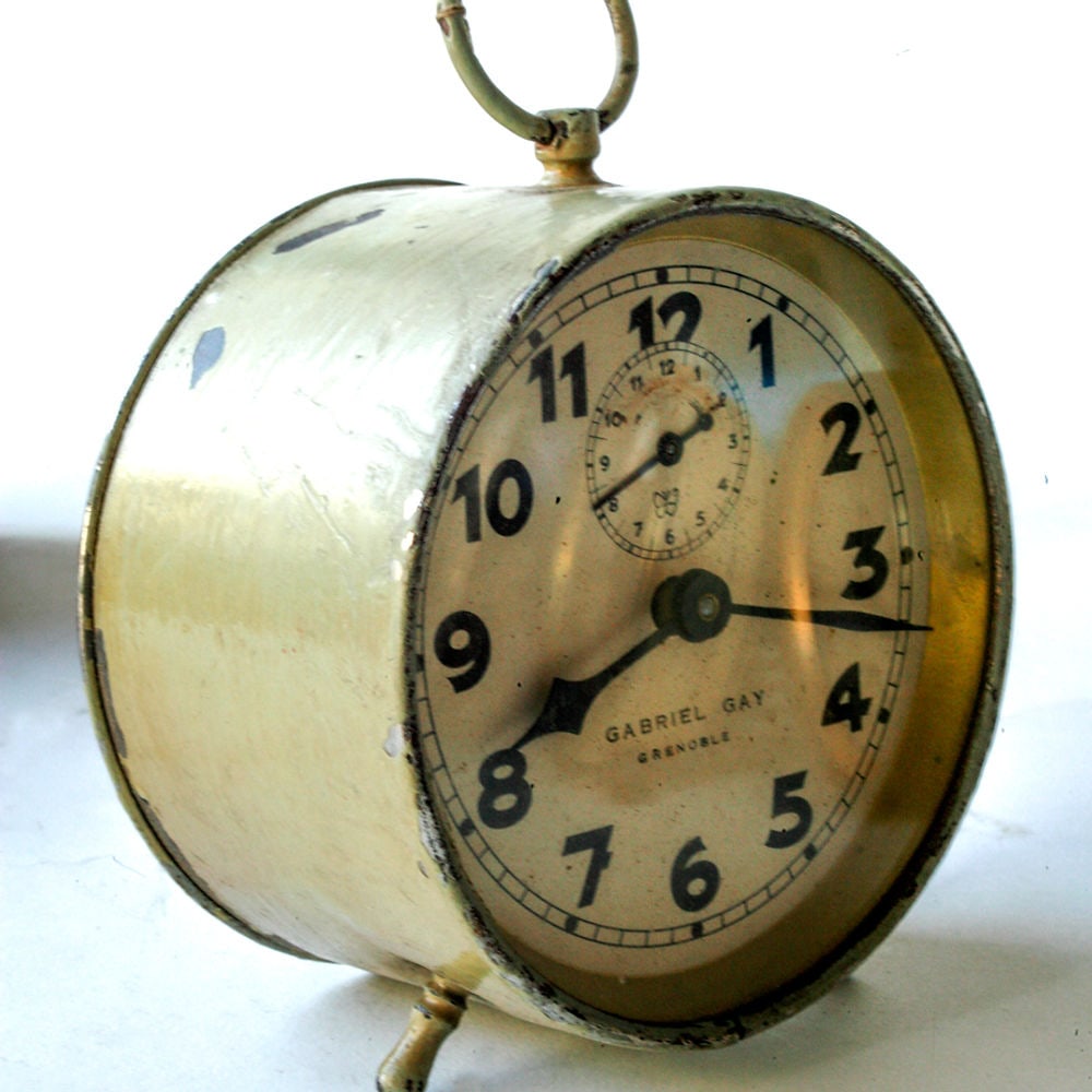 French green art deco alarm Gabriel Gay Grenoble - 2
