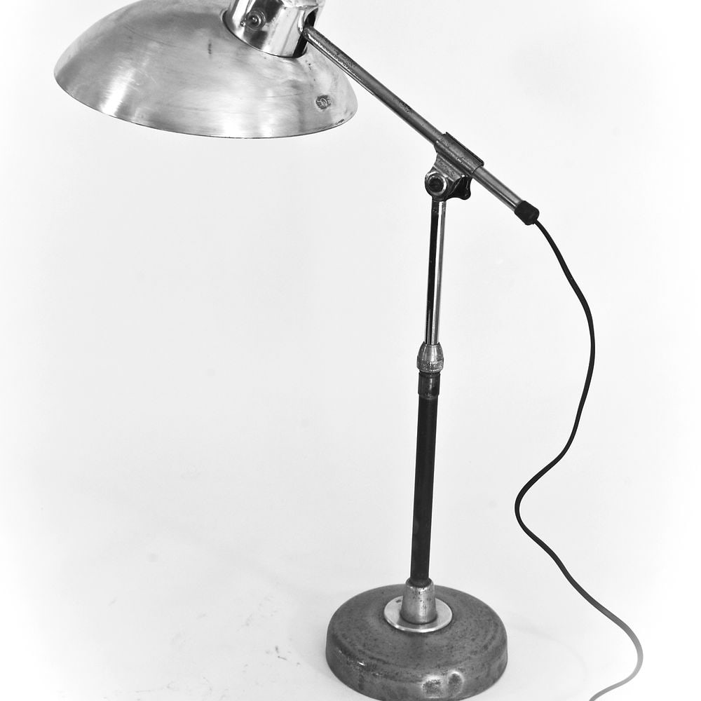French-modernist-mid-century-industrial-task-lamp-Ferdinand-Solere French-mode: Solere is a French designer part of the 1950 modernist movement mostly known for creating task Lamp , like Doumecq who designed the Jielde lamp Solere designed ingenious and stylish " neo modern " lig