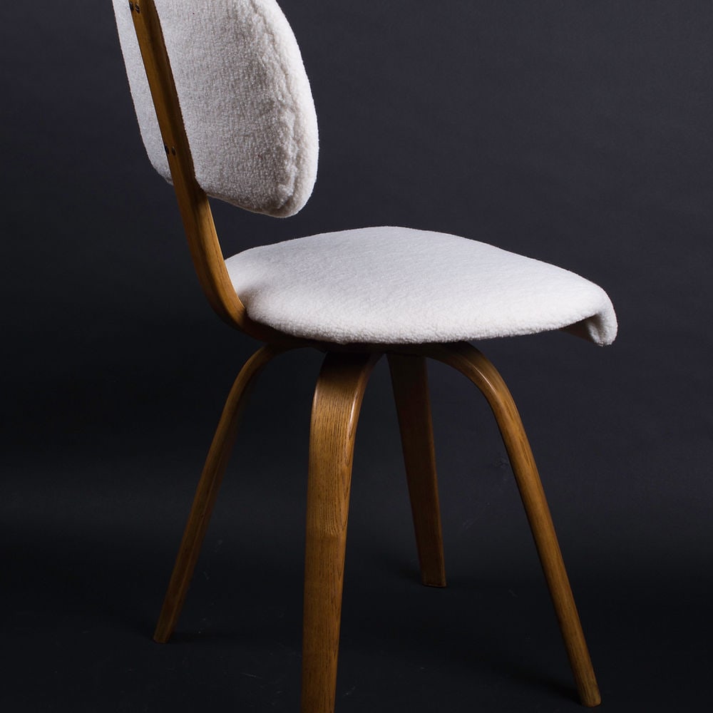 Set of 4 chairs Bow Wood Wilhelm Von Bode Edition Steiner 1950 - 4