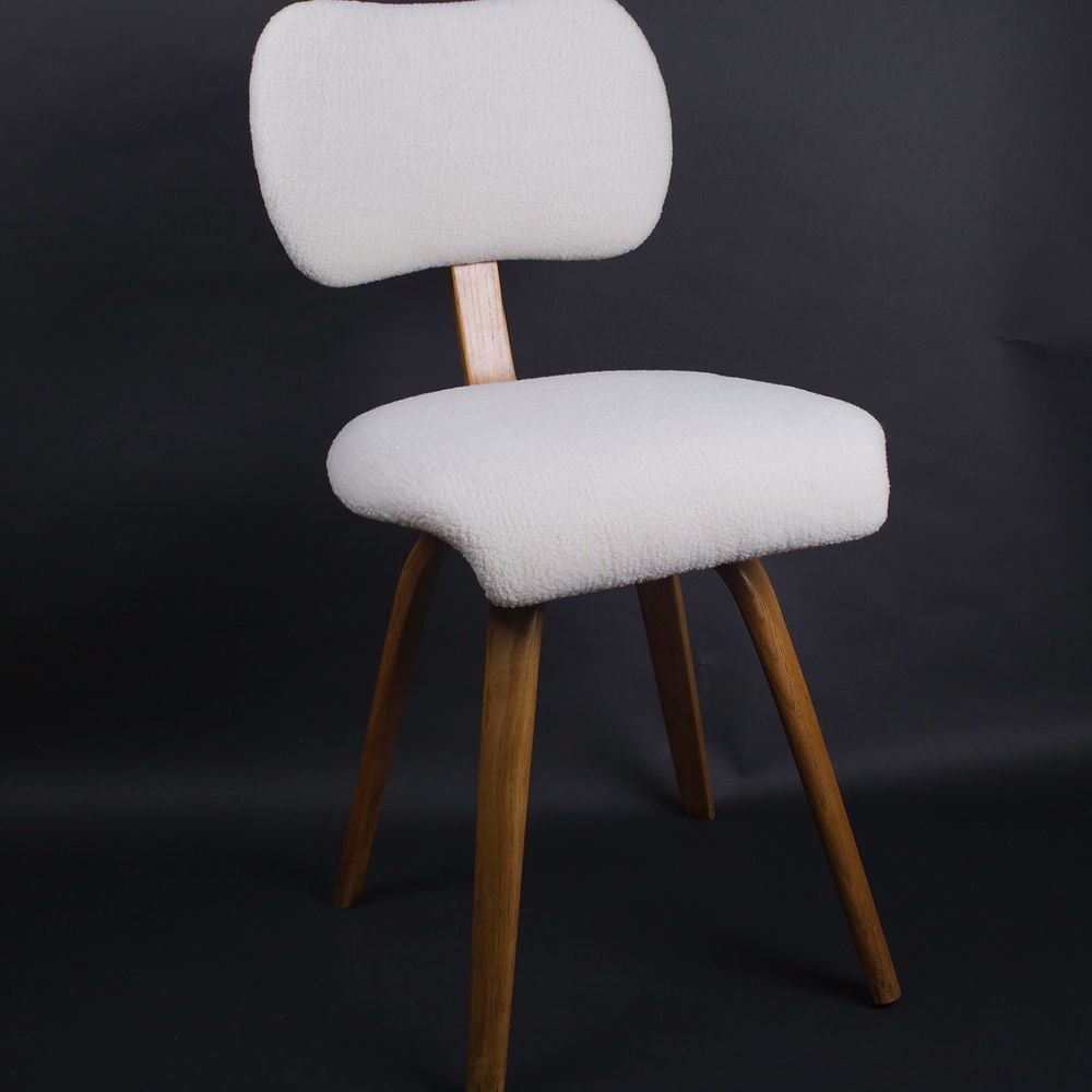 Set of 4 chairs Bow Wood Wilhelm Von Bode Edition Steiner 1950 - 6