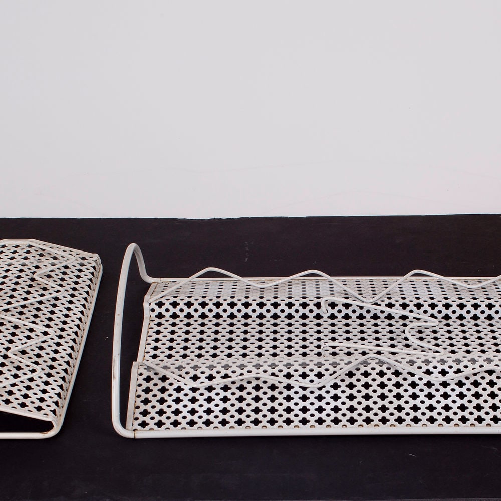 FRENCH MODERNIST Set bottle and Glass carrier MATEGOT Mid century RIGITULLE - 4