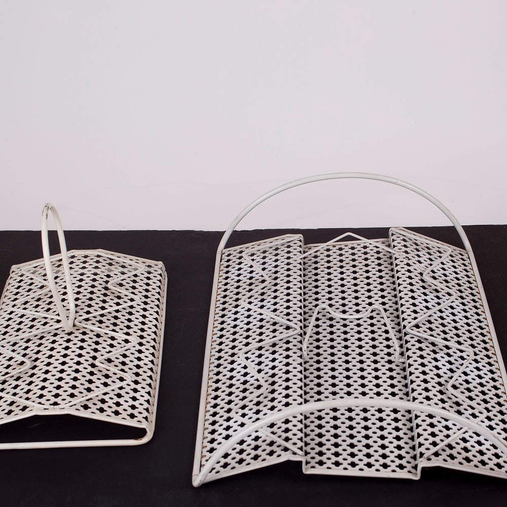 FRENCH MODERNIST Set bottle and Glass carrier MATEGOT Mid century RIGITULLE - 5