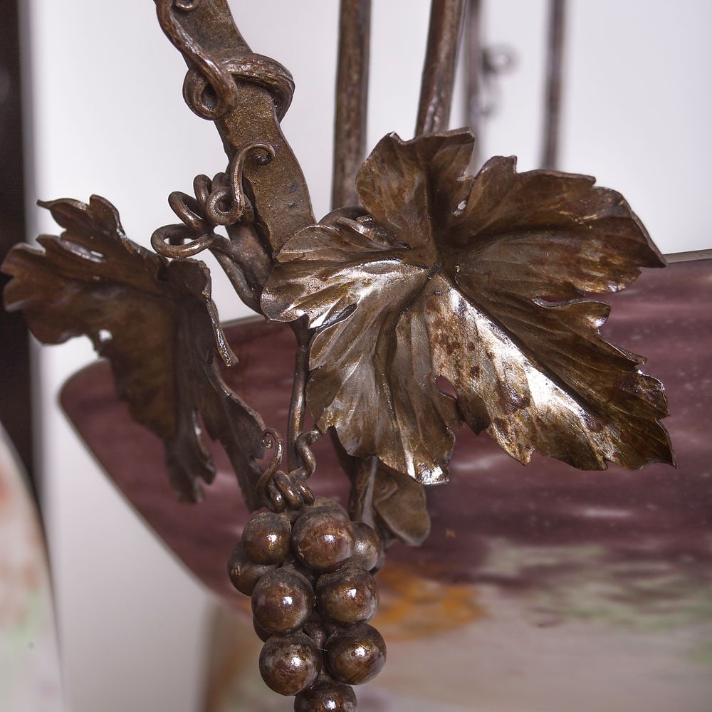 French Art-Deco marmoreal Chandelier Lorrain Daum grande verrerie de Croismar - 6