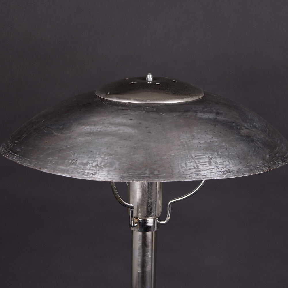 Bauhaus table lamp in nickel-plated steel by Franta Anyz Czechoslovakia - 5