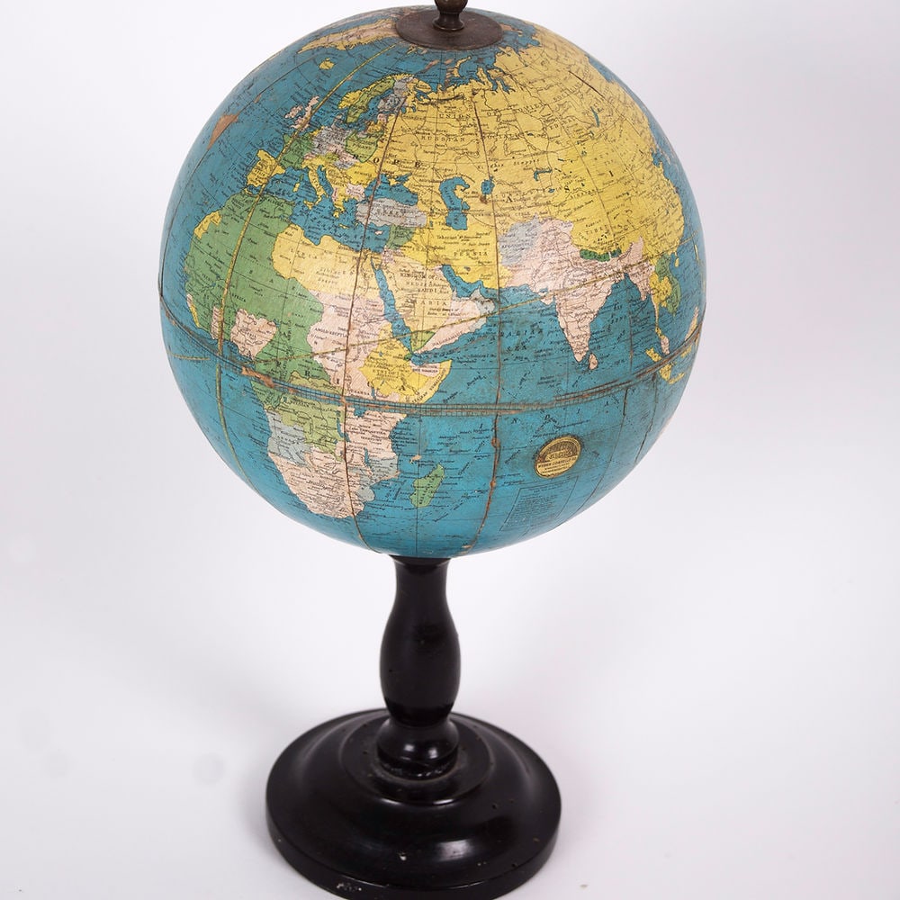 6" TERRESTRIAL ANTIQUE TABLE GLOBEWEBER COSTELLO 1930 (1 of 7)