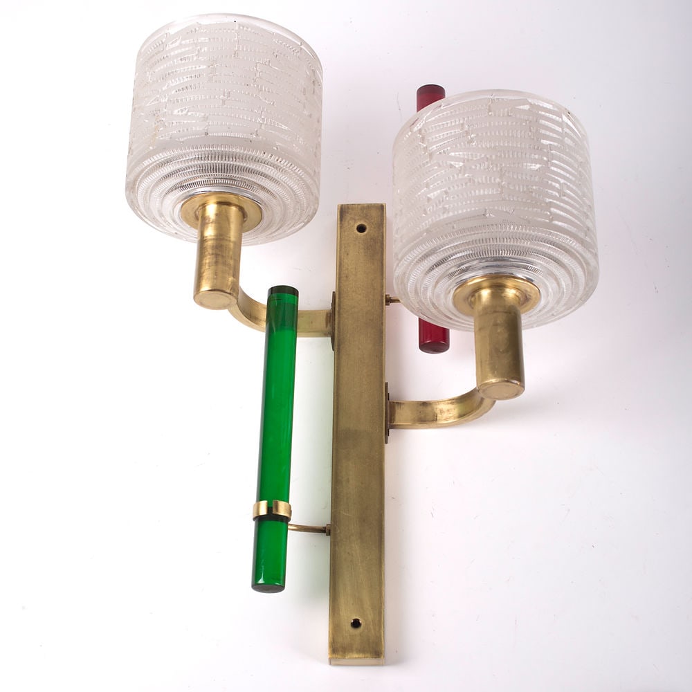 Single wall Sconces maison Lunel French mid century: Raymond Lunel started Edition lunel in 1950 , the use of opaline , precious wood and brass is congruent with his production .Working in close collaboration with the like of Guariche and Mathieu his tr