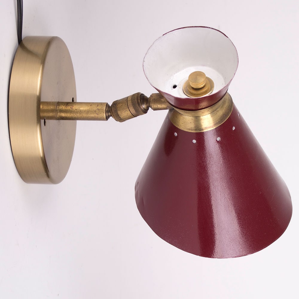 Double cone " diabolo " swing arm wall light by Mathieu for Lunel - 3