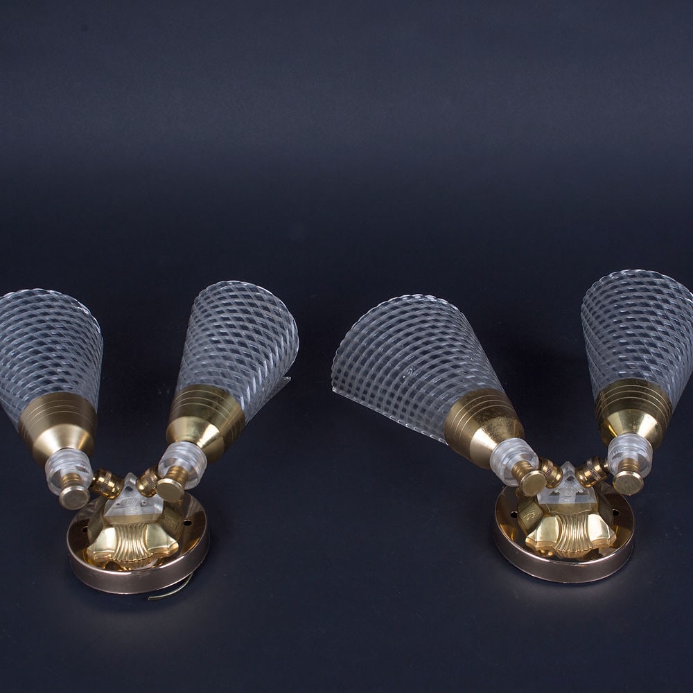 pair of Sconces maison Lunel French mid century - 2