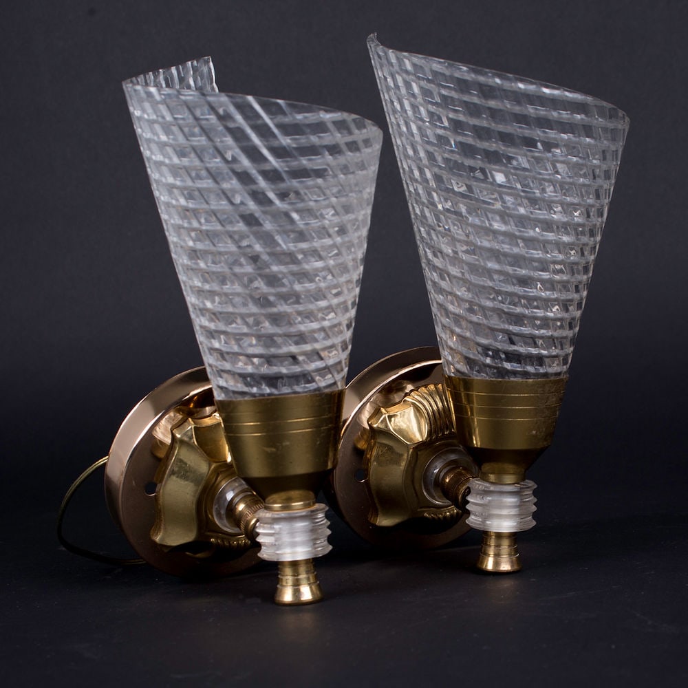pair of Sconces maison Lunel French mid century - 8