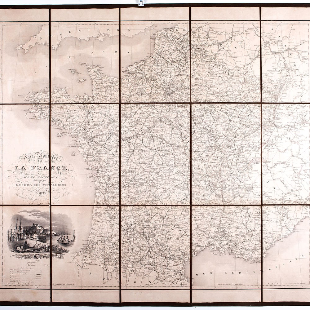 French map of France road map Logerot Paris 1837 , Fremin geogra (1 of 5)