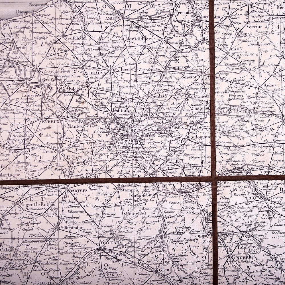French map of France road map Logerot Paris 1837 , Fremin geogra - 2