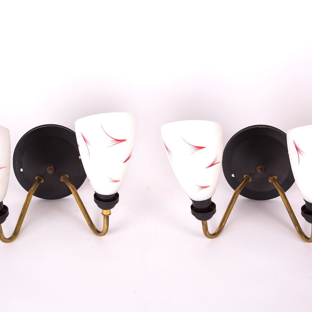 Pair of French mid century Arlus Sconces - 2
