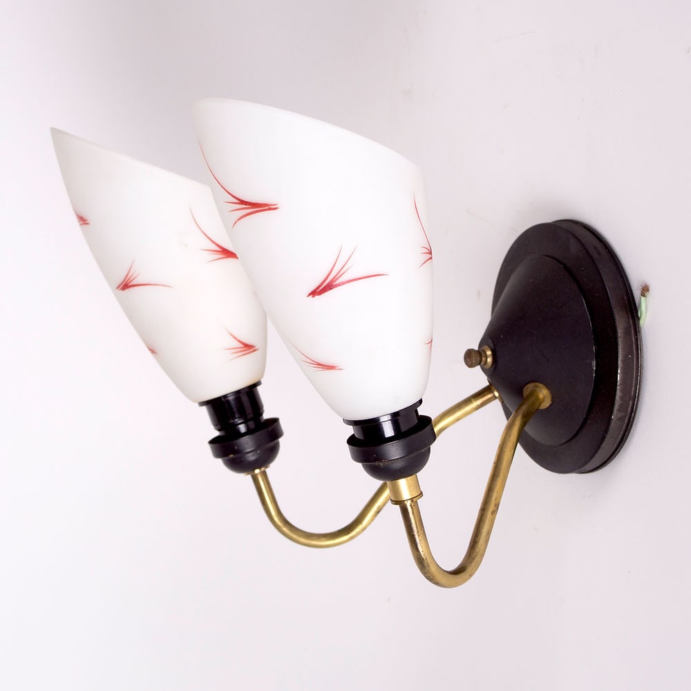 Pair of French mid century Arlus Sconces - 3