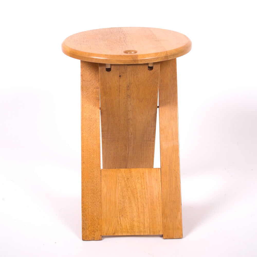 Mid century pine folding stools by Roger Talon - 2