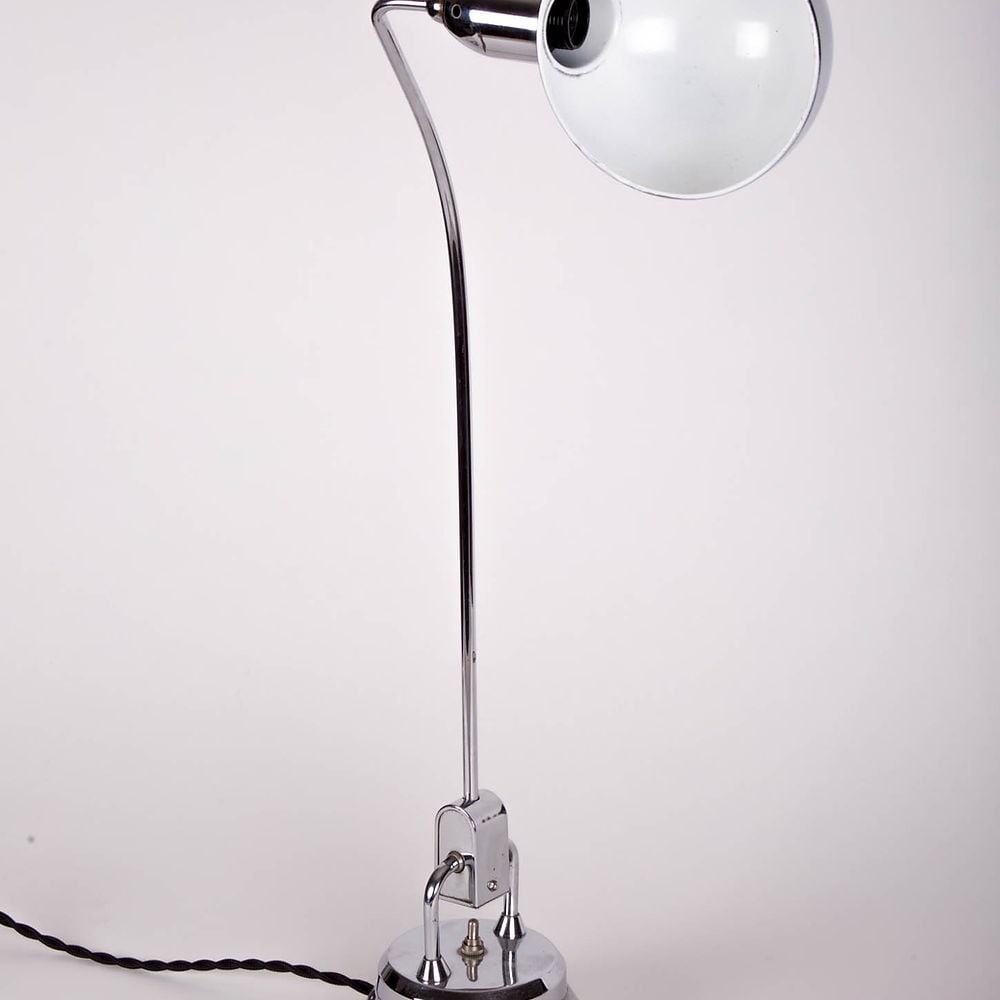 Prench modernist Long Neck Jumo task lamp Perriand ( chromed base ) - 3