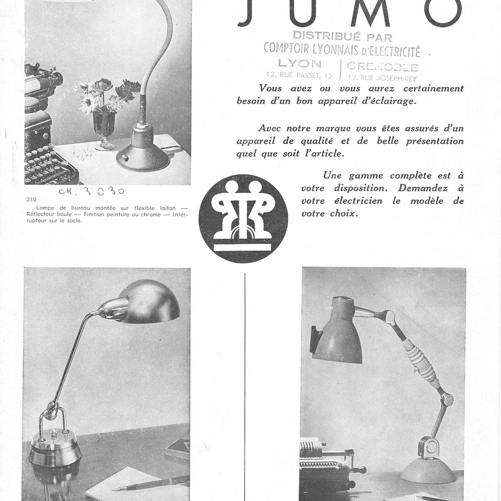 Prench modernist Long Neck Jumo task lamp Perriand ( chromed base ) - 7