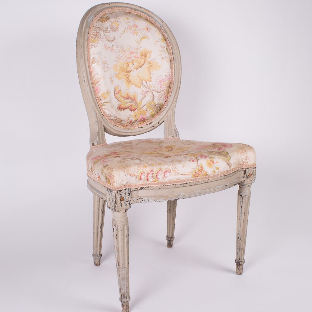 Louis XVI bedroom Chairs neo classic 18th - 4