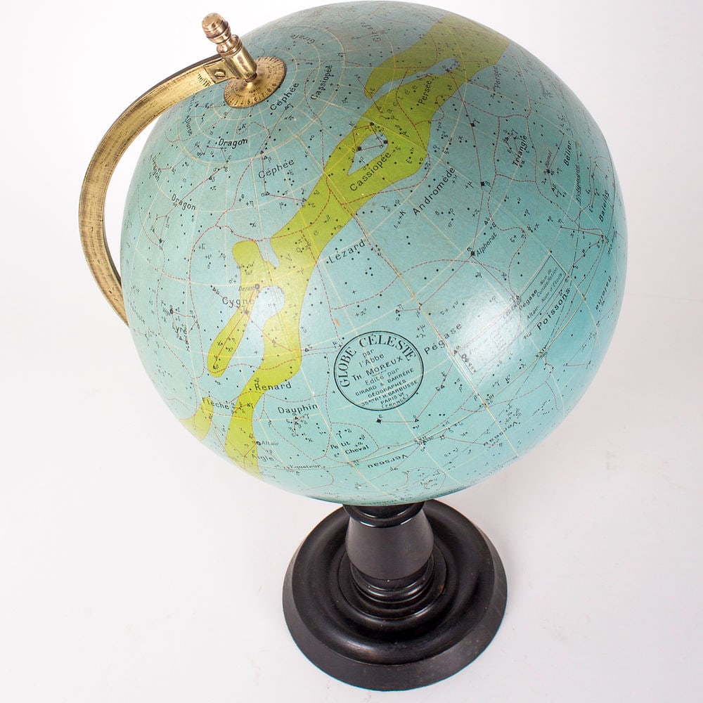 French 13" Girard Barrere celestial globe T. Moreux Astronomer - 3