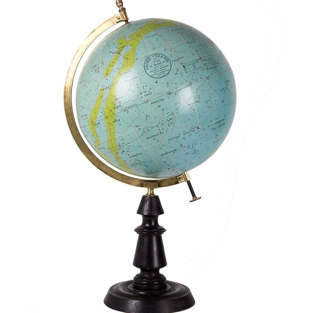 French 13" Girard Barrere celestial globe T. Moreux Astronomer - 4