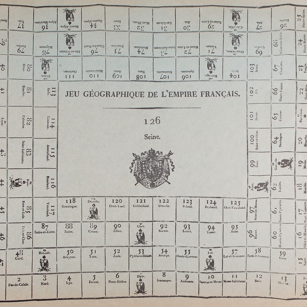 French Jeu de L'oie/ Goose game 1800 French Empire - 2