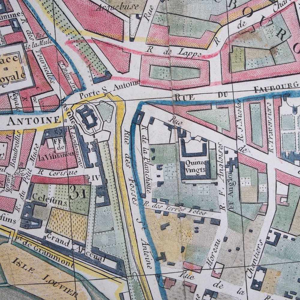 French map 1792 Esnauts et Rapilly Nouveau plan de Paris et ses faubourg - 4
