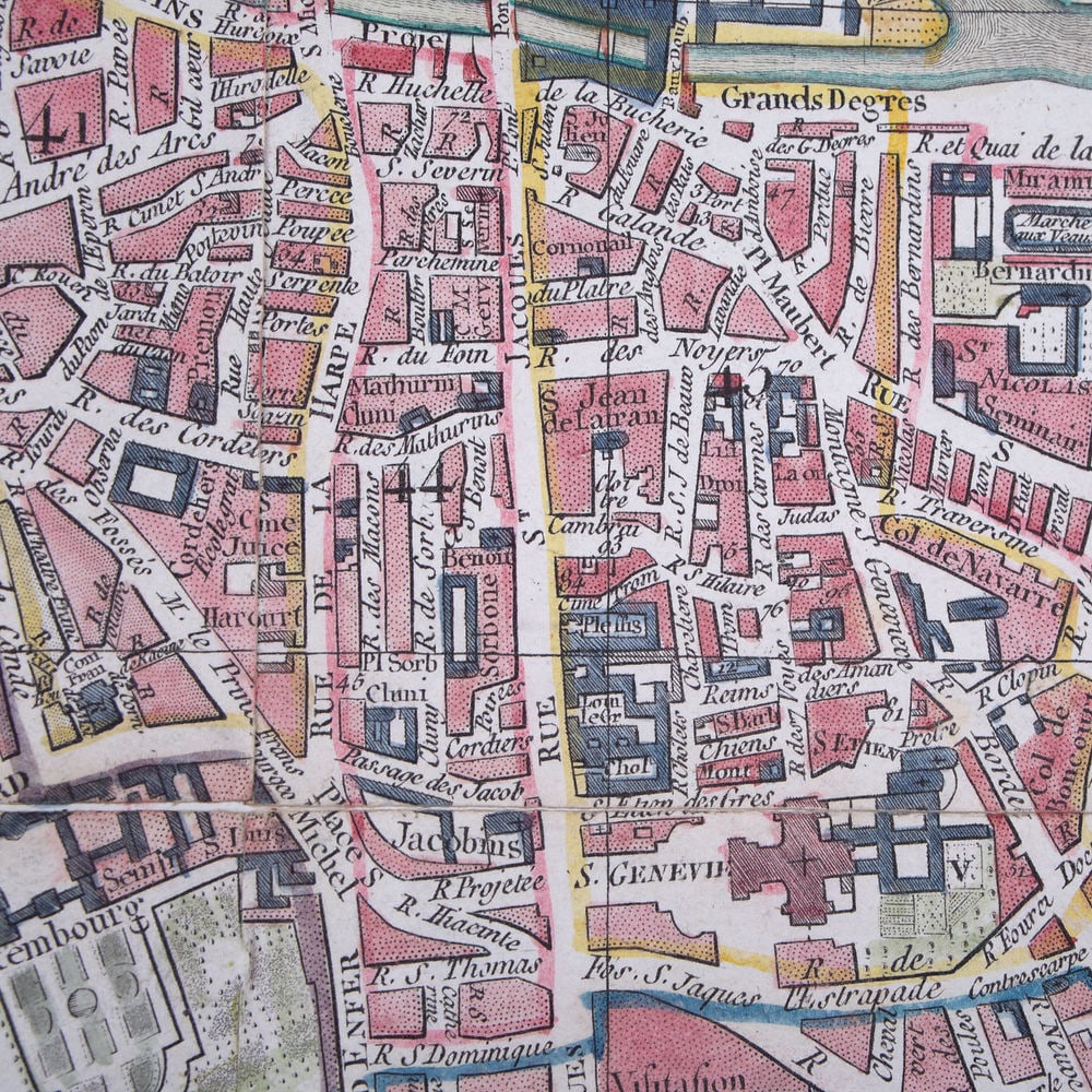 French map 1792 Esnauts et Rapilly Nouveau plan de Paris et ses faubourg - 5