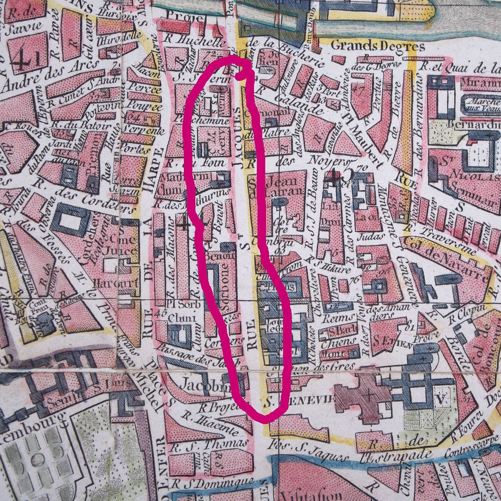 French map 1792 Esnauts et Rapilly Nouveau plan de Paris et ses faubourg - 6