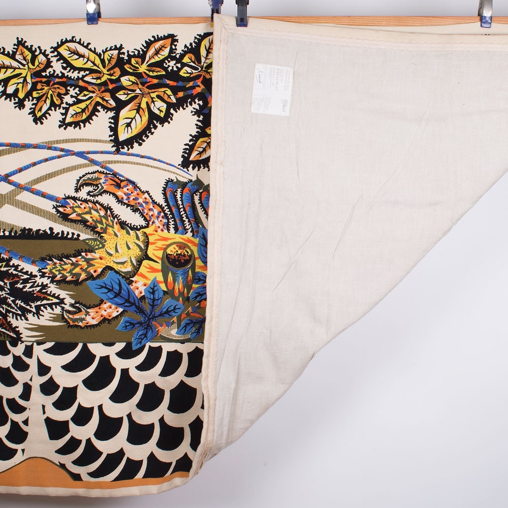 FRENCH silkscreen TAPESTRY JEAN Lurcat MODERNIST AUBUSSON La Table# 2 - 3