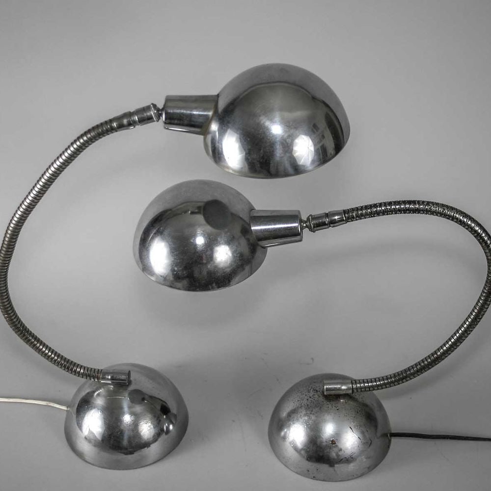 Pair of JUMO 210 with Flex arm industrial modernist desk lamp - 4