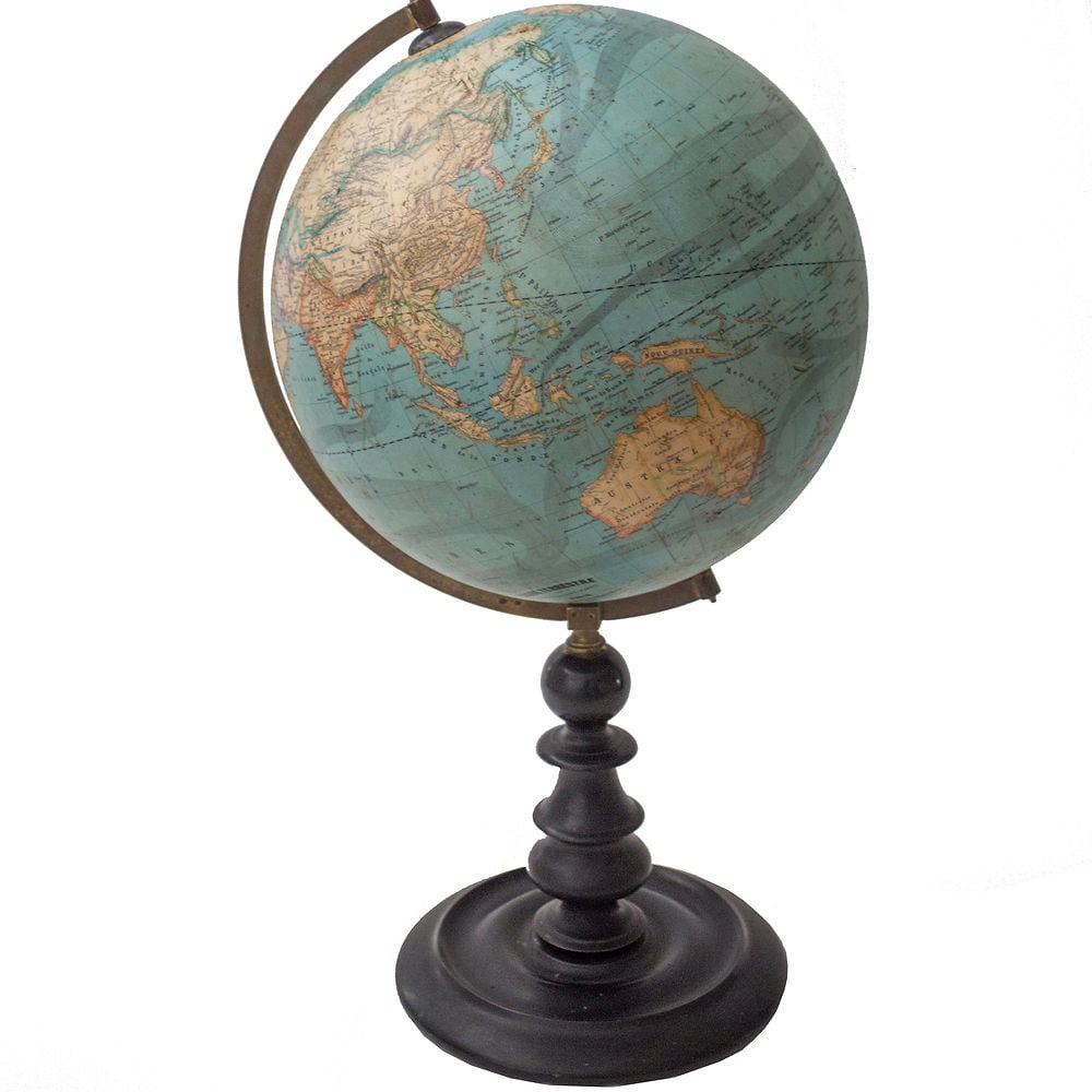 1870's 13" Vivien de Saint Martin FRENCH ANTIQUE TERRESTRIAL GLOBE MAPPEMONDE - 6