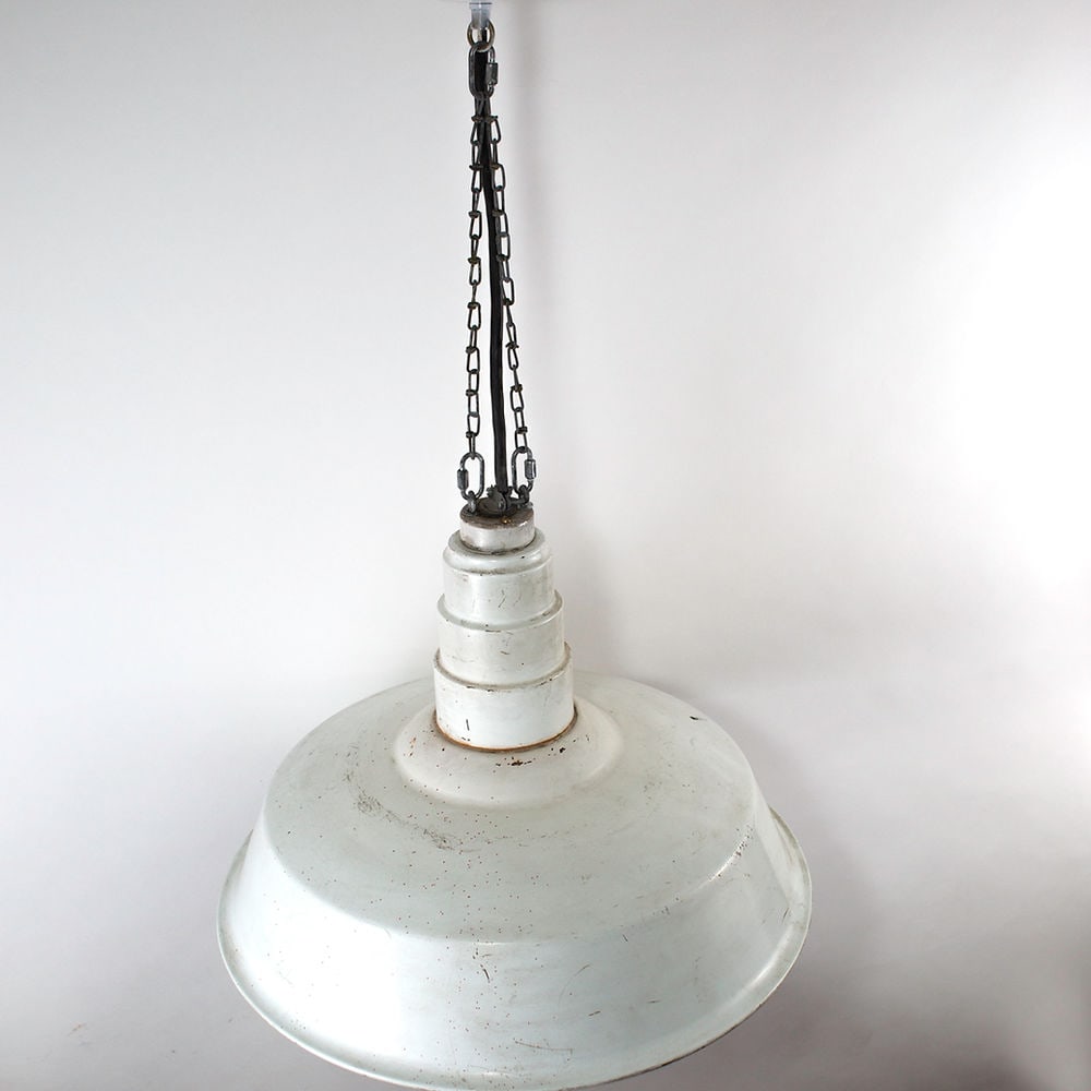 LARGE Bauhaus INDUSTRIAL MODERNIST FACTORY LAMP pendant LIGHT - 3